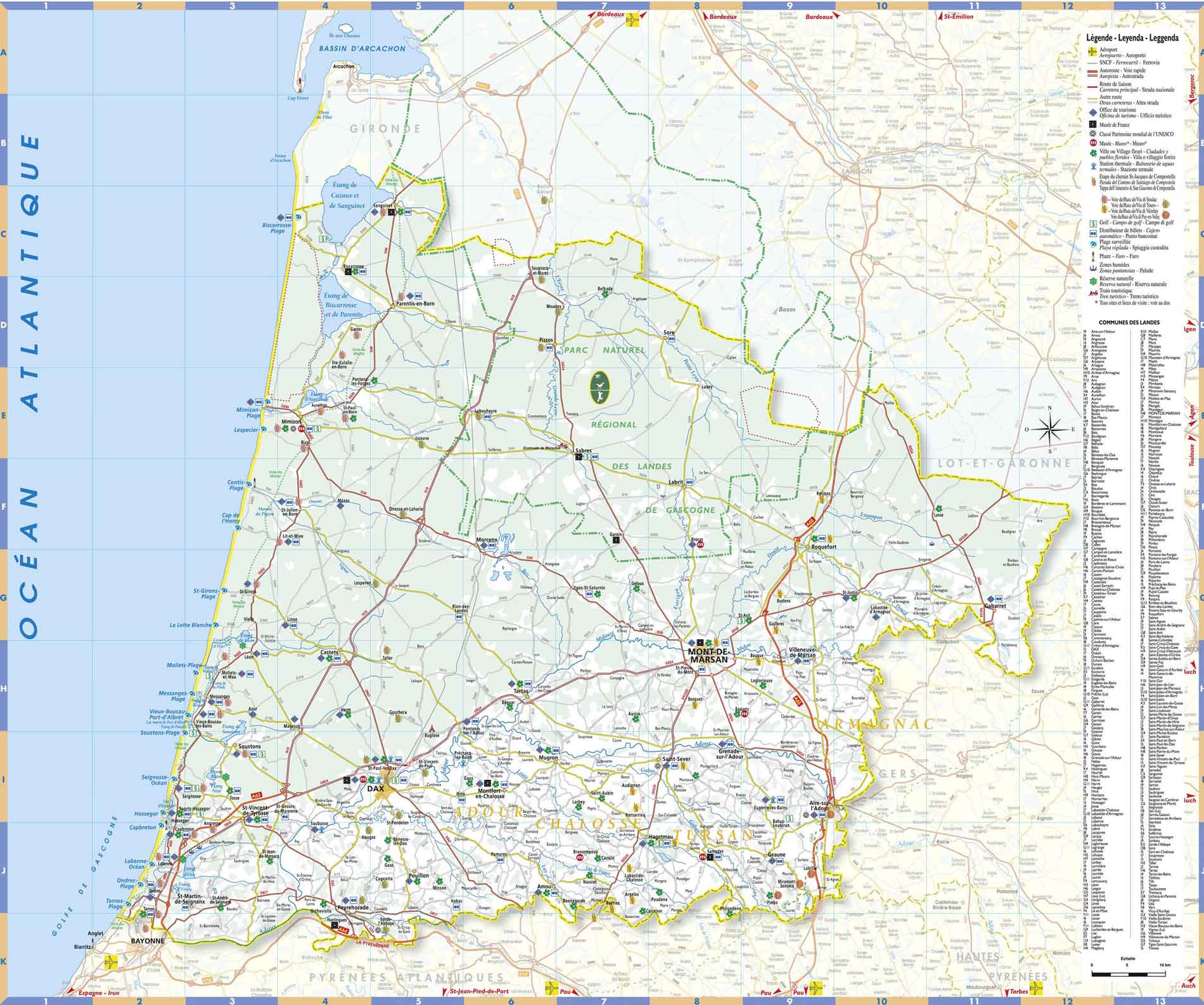 carte landes